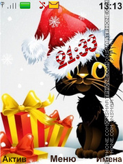 Christmas kitten es el tema de pantalla