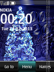 Blue Christmas Tree Digital theme screenshot