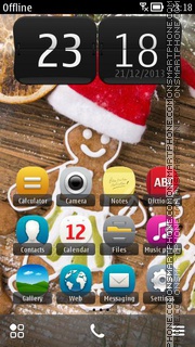 Christmas Ginger Bread tema screenshot