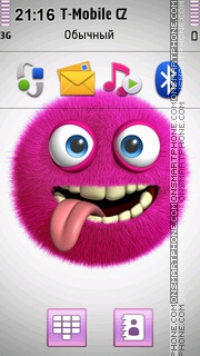 Скриншот темы 3D Pink Monster