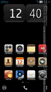 Simple Black tema screenshot