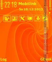 Orange swirls tema screenshot