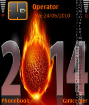 Скриншот темы New Year Fire 2014