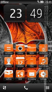 Orange Fishbone tema screenshot