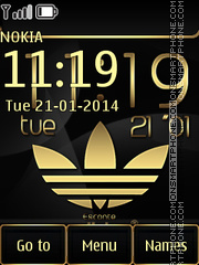 Gold Adidas tema screenshot