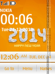 Happy new year 2014 - Orange Style tema screenshot