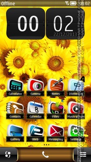 Fresh Yellow HD Sunflowers tema screenshot