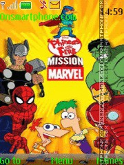 Скриншот темы Phineas y Ferb Missión Marvel