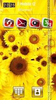 Fresh Yellow Flowers tema screenshot