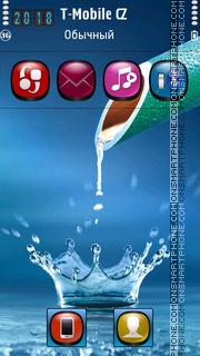Splash Water Drops HD tema screenshot