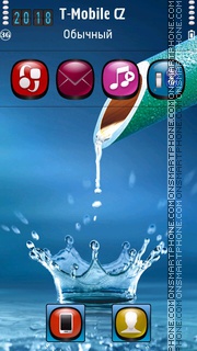 Скриншот темы Splash Water Drops HD