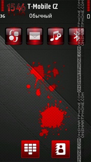 Скриншот темы Blood Red HD