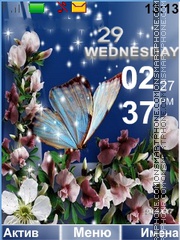 Flower and Butterfly tema screenshot