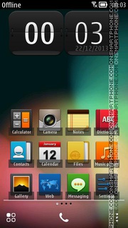 Green and black Abstract tema screenshot