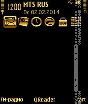 Capture d'écran Gold in Black thème