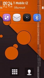 Retro Orange Circles es el tema de pantalla