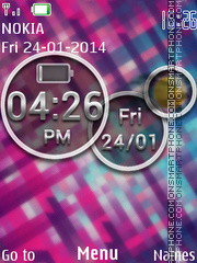 Abstract Galaxy Live Clock tema screenshot