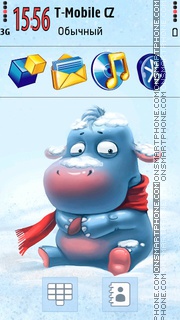 Cute Hippo 01 theme screenshot