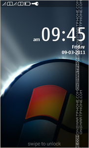 Windows Black 01 tema screenshot
