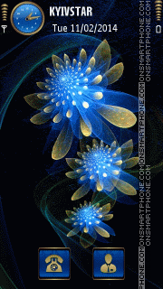 Capture d'écran Flowers Blue thème