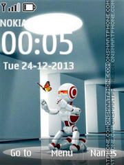 Japan Robot and Butterfly es el tema de pantalla