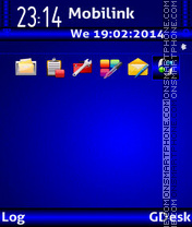 Shine blue theme screenshot