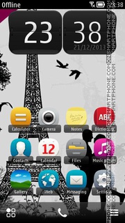 I Love Paris 01 tema screenshot