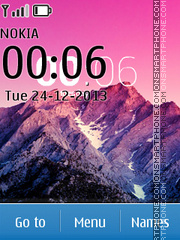 Mountains with Android Kitkat Menu theme screenshot