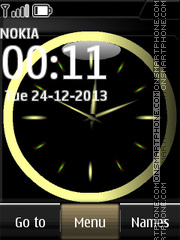 Black Dual Clock tema screenshot