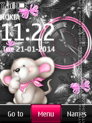 Mouse Dual Clock tema screenshot