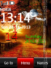 Autumn live clock Theme-Screenshot