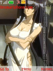 Capture d'écran Saeko Busujima thème