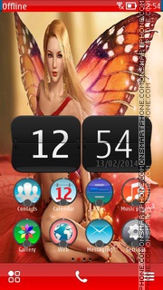 Butterfly Angel tema screenshot