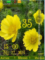 Flower yellow tema screenshot