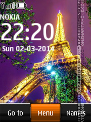 Eiffel Tower 18 es el tema de pantalla