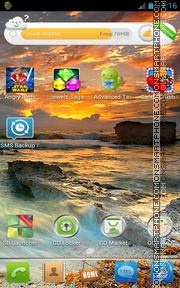 Sunset Waves theme screenshot