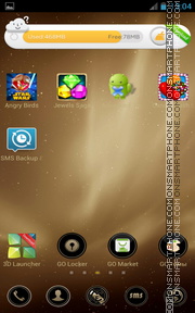 Beautiful Gold tema screenshot