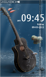 Under Water Guitar theme screenshot