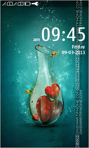 Hearts In Bottle tema screenshot