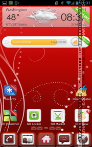 Red Abstract White tema screenshot