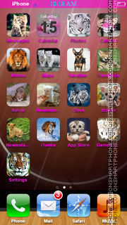 Animal and Zoo Icons es el tema de pantalla