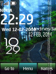 Скриншот темы Forest Digital Clock