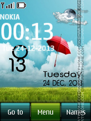 Скриншот темы Umbrella Live Clock