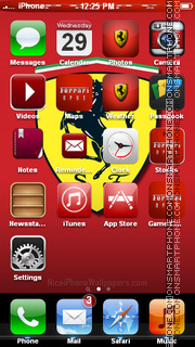 Скриншот темы Ferrari Badge 01