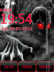 Skeleton with red Eyes theme screenshot