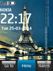 Eiffel Tower and Bridge in Paris theme screenshot