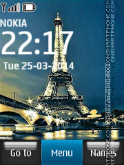 Eiffel Tower and Bridge in Paris Theme-Screenshot