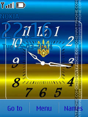 Capture d'écran Ukraine Flag Clock thème