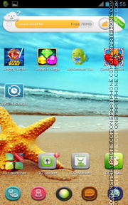 Summer SeaStar tema screenshot