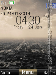 Скриншот темы iPhone Digital City Clock